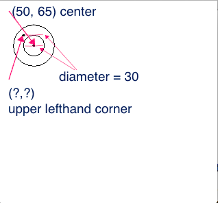 calculate corner from center